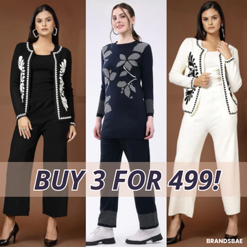 Winter Warmth Trio | Stylish 3-Piece Women’s Co-Ord Set | WC-08