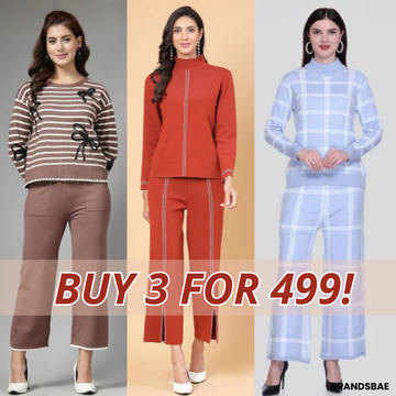 Winter Warmth Trio | Stylish 3-Piece Women’s Co-Ord Set | WC-07