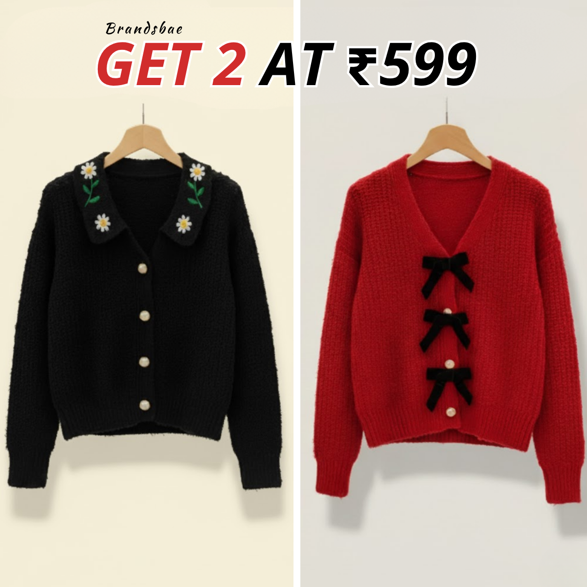 2 Pack Winter Cardigan Set – Lightweight & Warm |CR-17