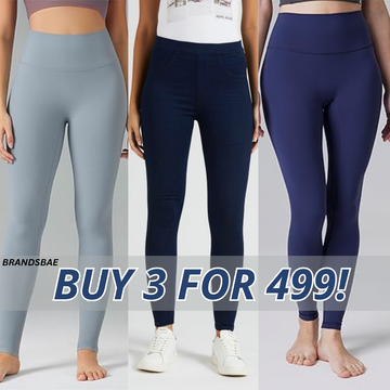 3-Pack Women's Leggings Combo - Comfortable & Stylish Bottoms | WL-10