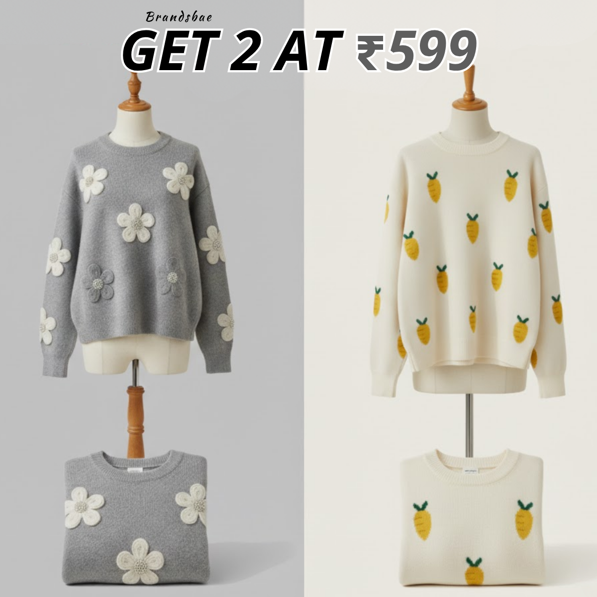 Women's Winter Sweater Duo – Warm, Stylish, and Soft Pullover Knit Set|SP-07