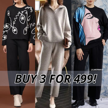 Luxe Winter Women’s 3 Co-ord Set Trio – Stylish Layering Essentials|CO-10