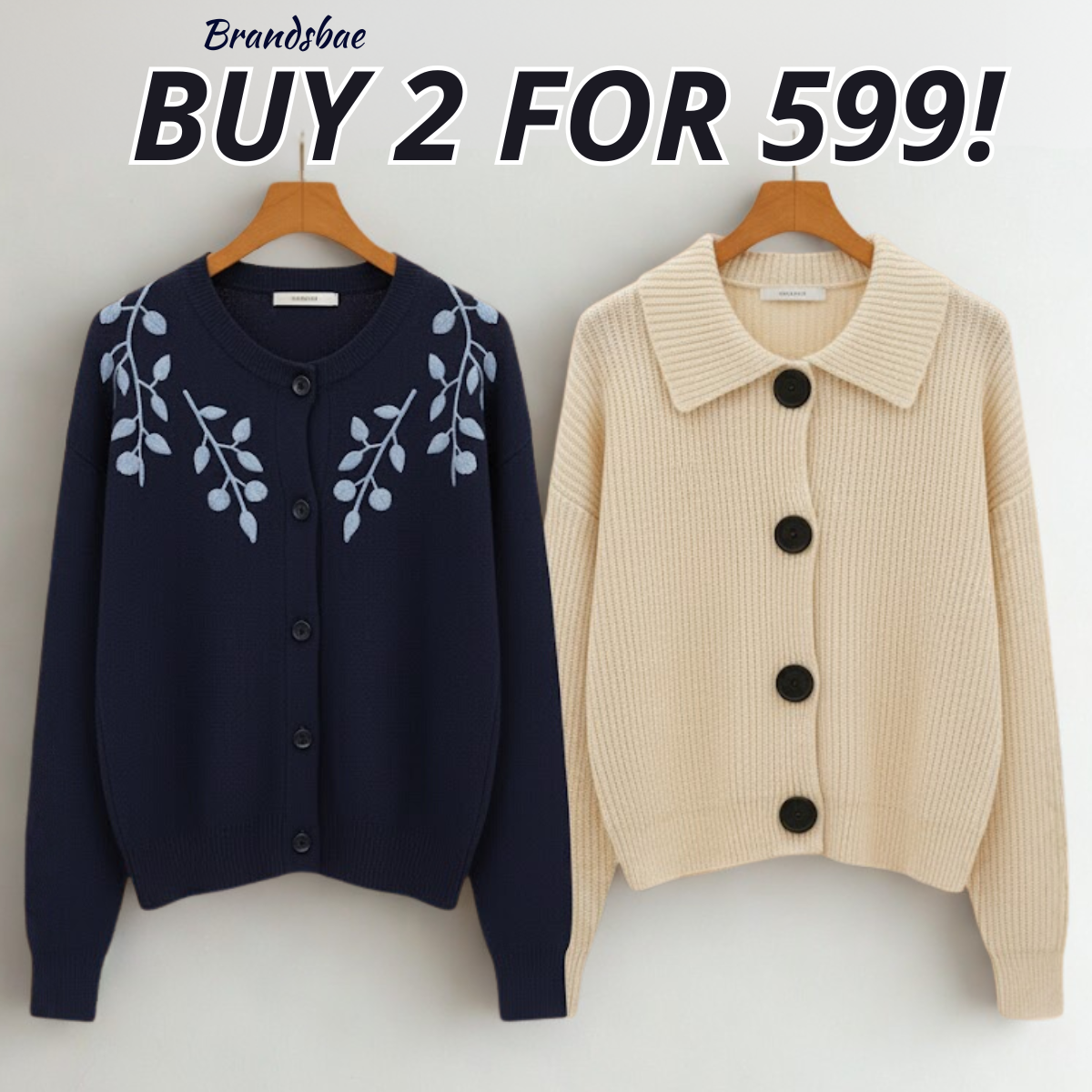 2 Pack Winter Cardigan Set – Lightweight & Warm |CR-13