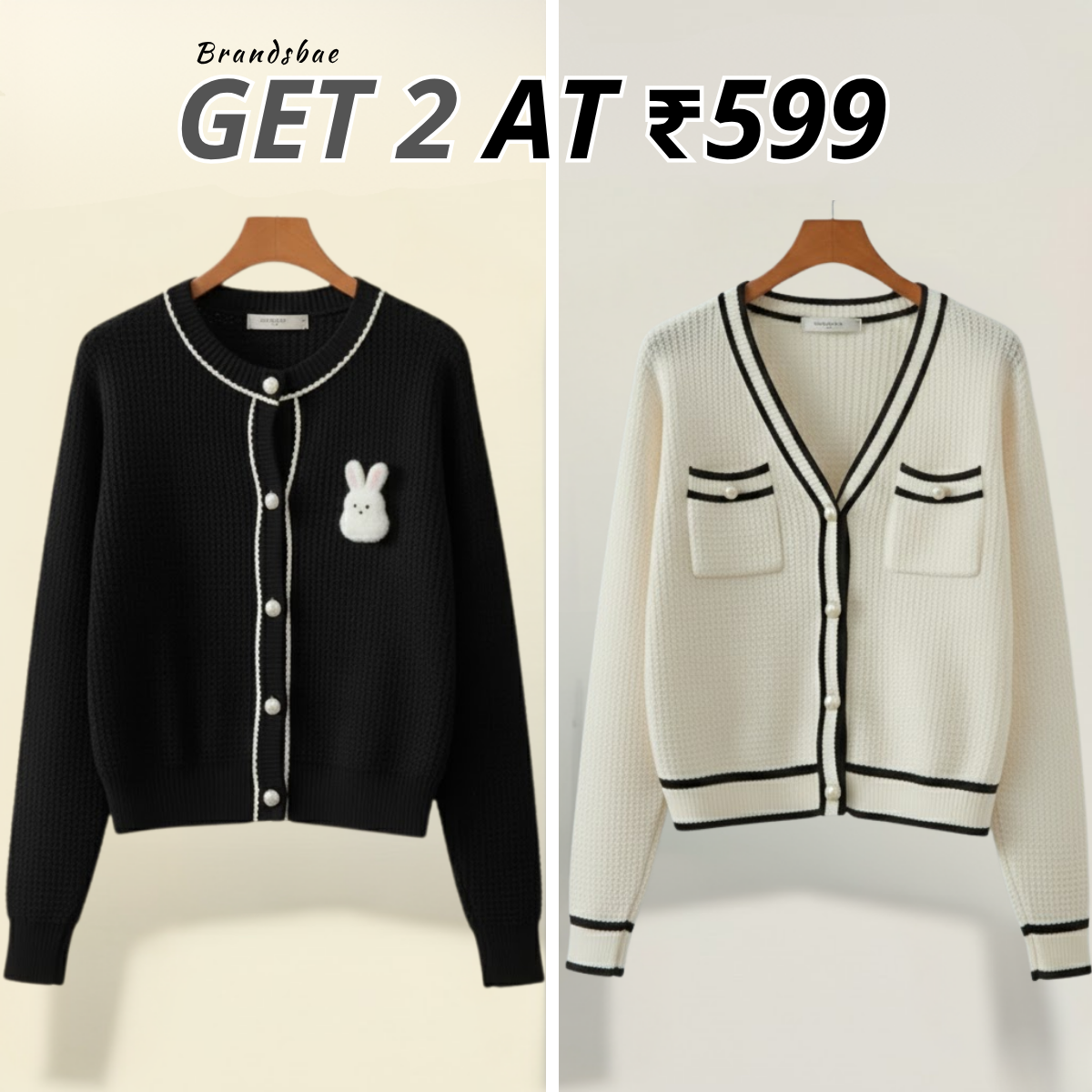 2 Pack Winter Cardigan Set – Lightweight & Warm |CR-15