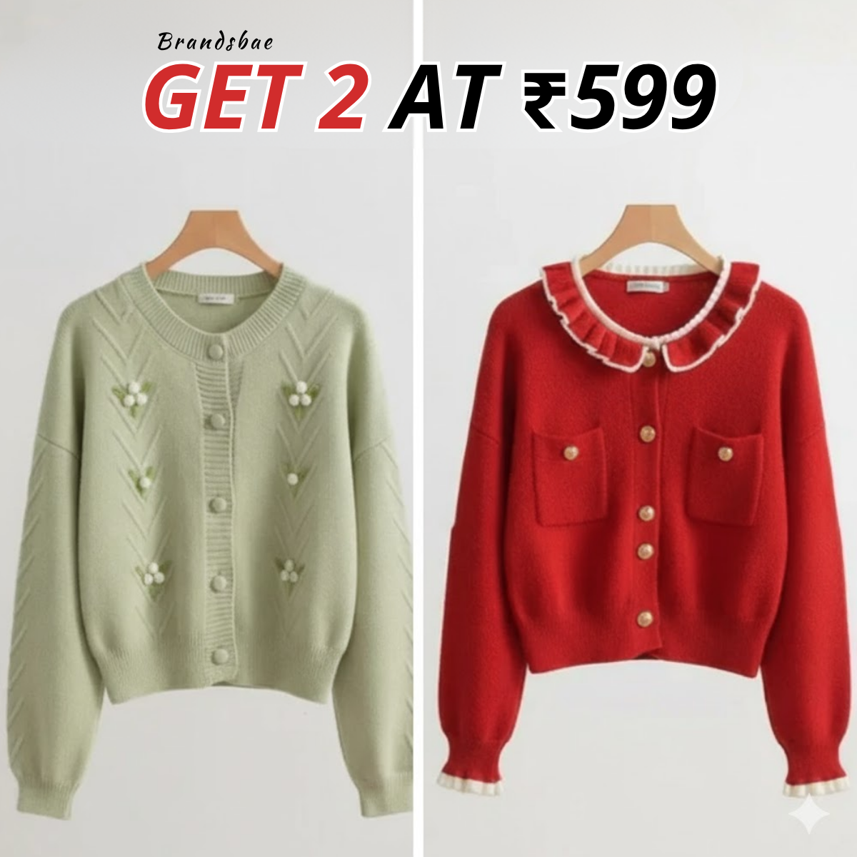 2 Pack Winter Cardigan Set – Lightweight & Warm |CR-04