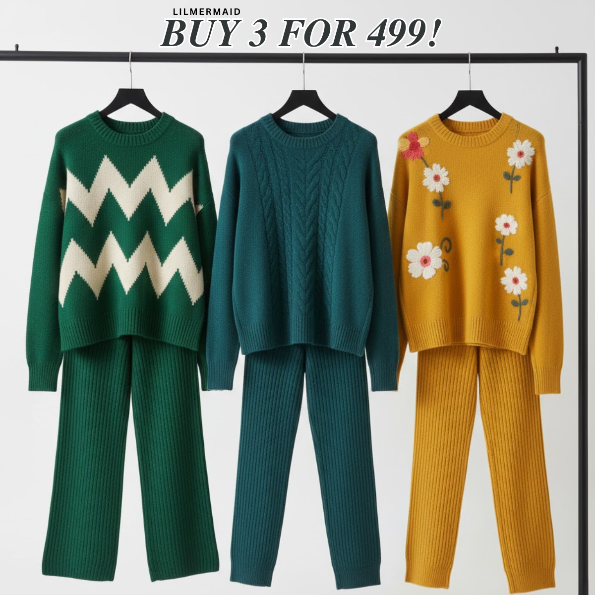 Trendy Women’s Winter Co-ord Set 3 Pack – Perfect Warmth & Style | CS-10