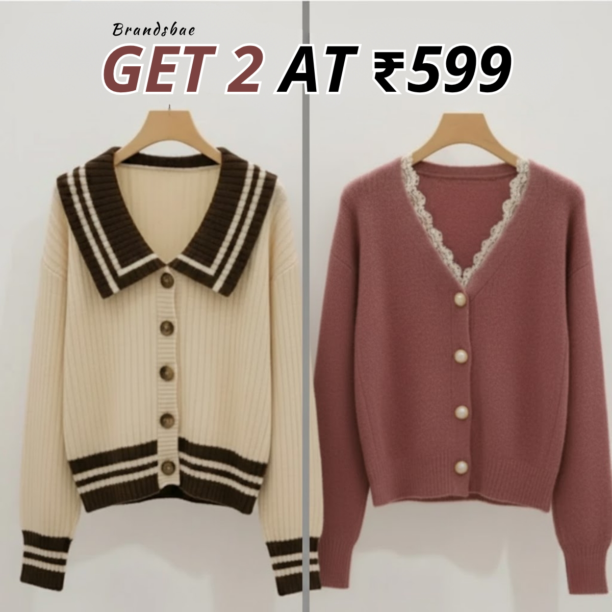 2 Pack Winter Cardigan Set – Lightweight & Warm |CR-19