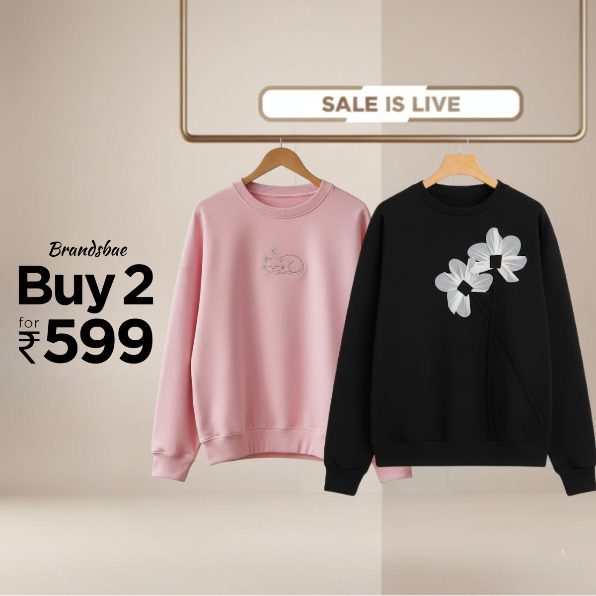 Combo of 2 Women's Cozy Sweatshirts | Stylish Winter Pack | SS-23