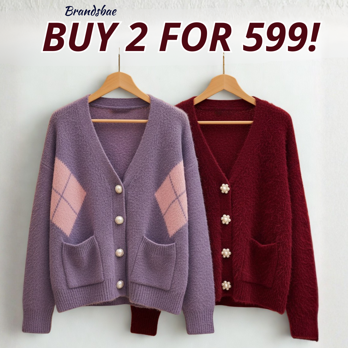 2 Pack Winter Cardigan Set – Lightweight & Warm |CR-14