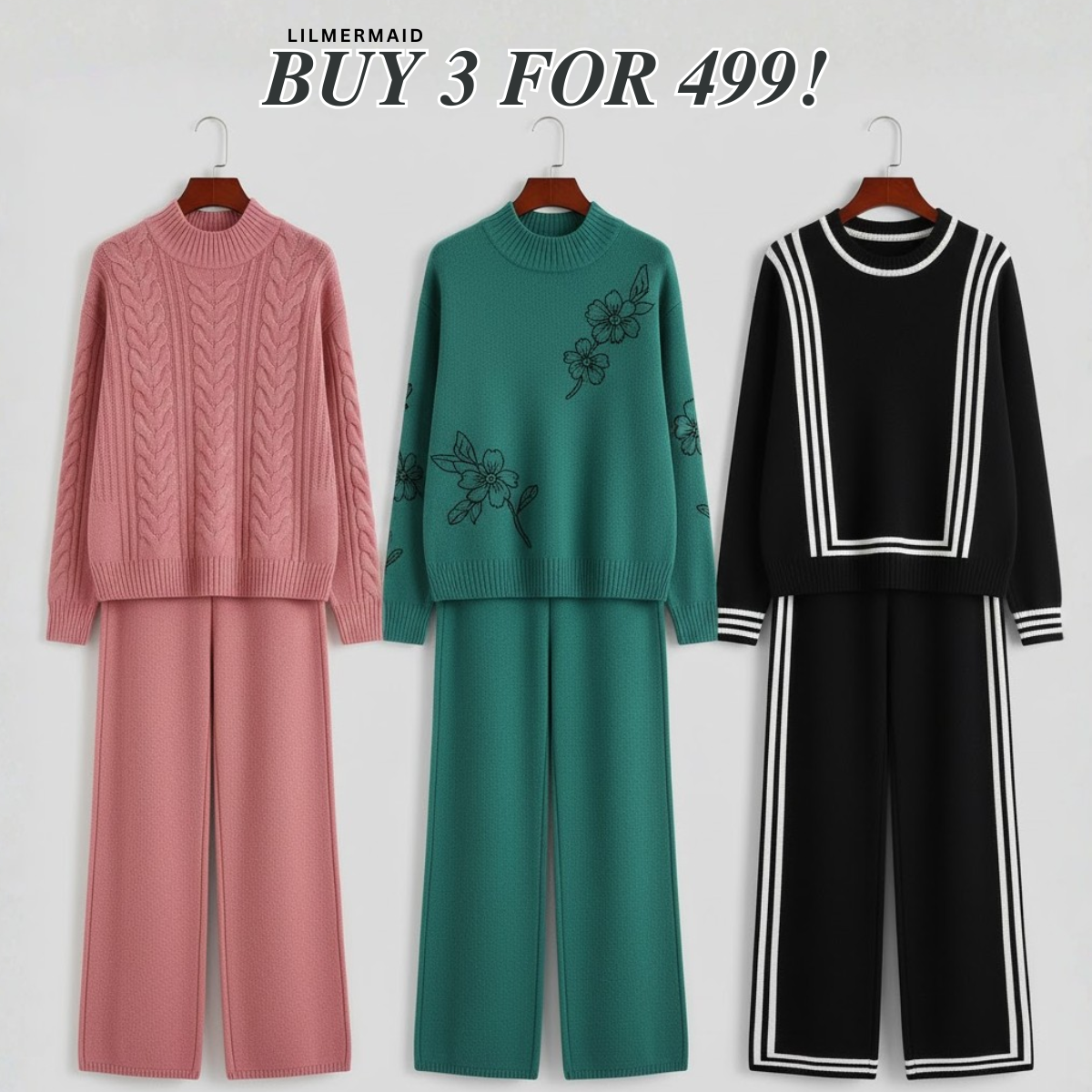 Trendy Women’s Winter Co-ord Set 3 Pack – Perfect Warmth & Style | CS-05