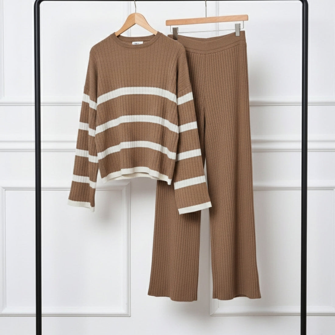 Winter Co-ord Sets for Women : Cozy Chic | Brown | WCS-05