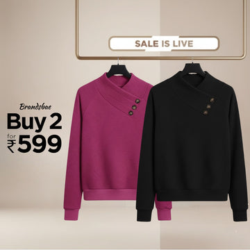 Combo of 2 Women's Cozy Sweatshirts | Stylish Winter Pack | SS-25