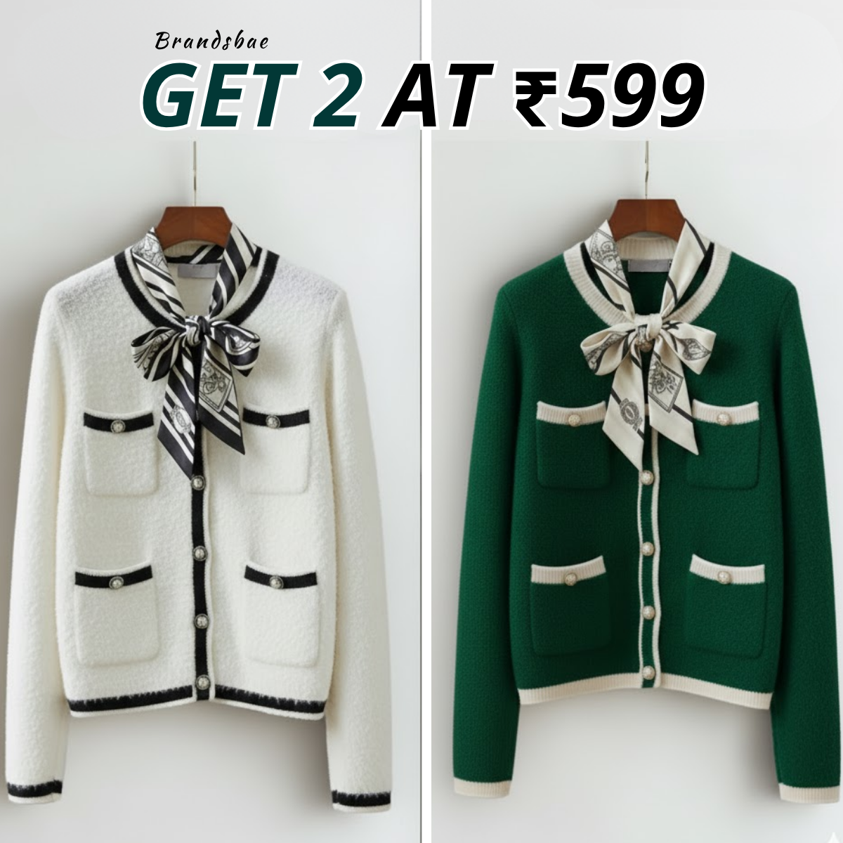 2 Pack Winter Cardigan Set – Lightweight & Warm |CR-11