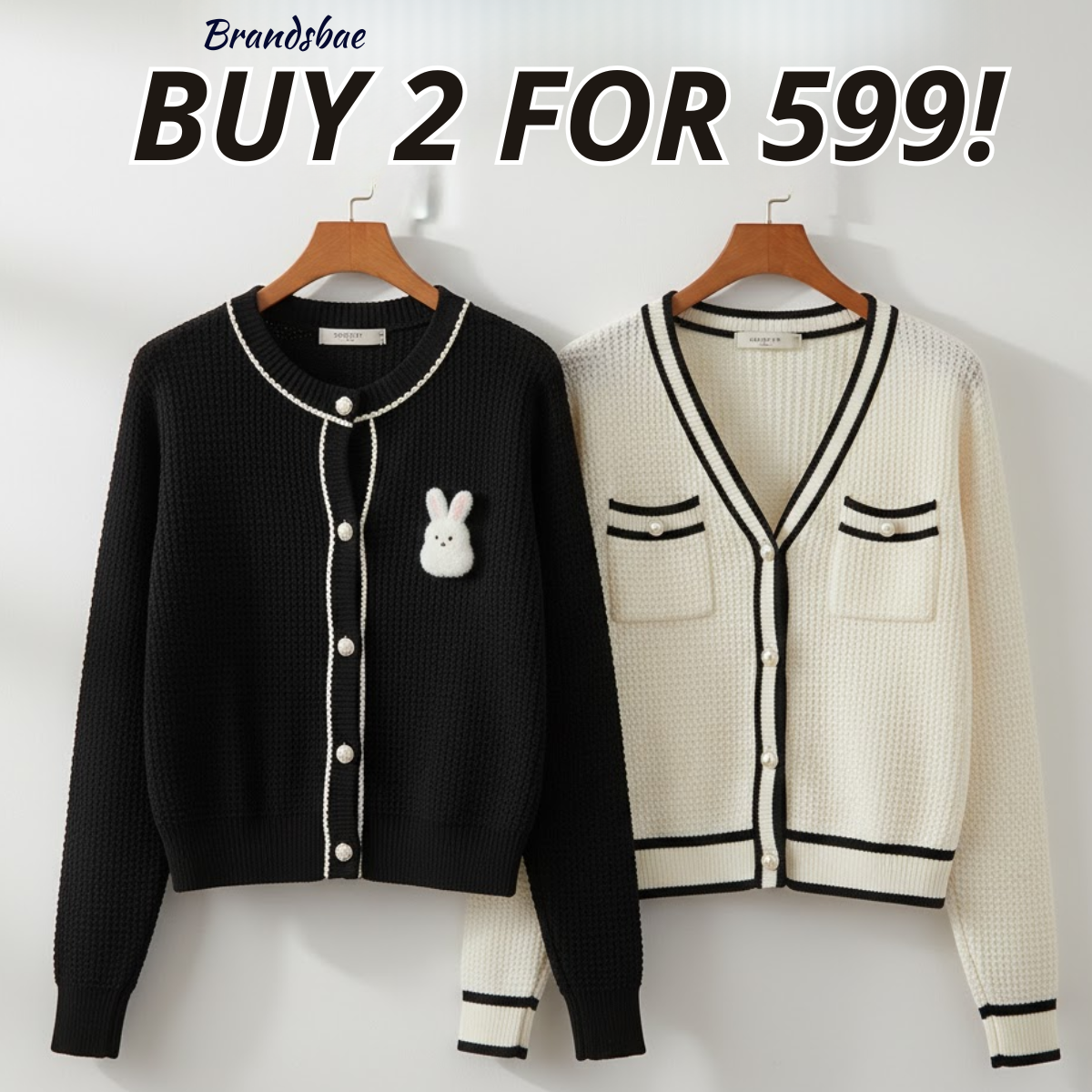 2 Pack Winter Cardigan Set – Lightweight & Warm |CR-15