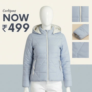 Luxe Zipper Jackets Collection | Sky-Blue |  ZJ-06