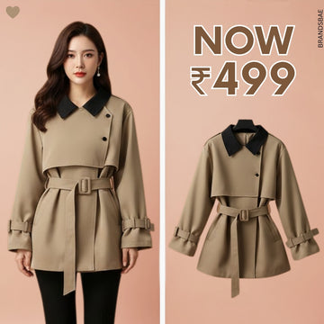 Women's Winter Trench Coat - Stylish & Warm |Warm-Beige | TC-07