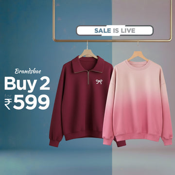 Combo of 2 Women's Cozy Sweatshirts | Stylish Winter Pack | SS-10