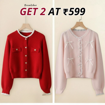 2 Pack Winter Cardigan Set – Lightweight & Warm |CR-07