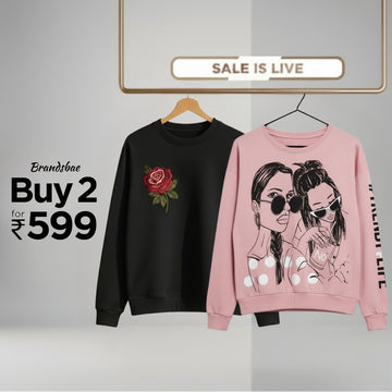 Combo of 2 Women's Cozy Sweatshirts | Stylish Winter Pack | SS-13