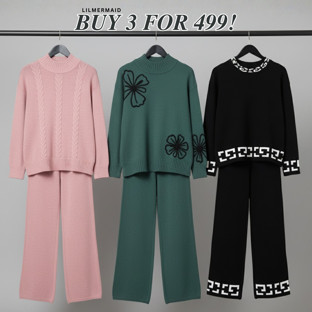 Trendy Women’s Winter Co-ord Set 3 Pack – Perfect Warmth & Style | CS-01