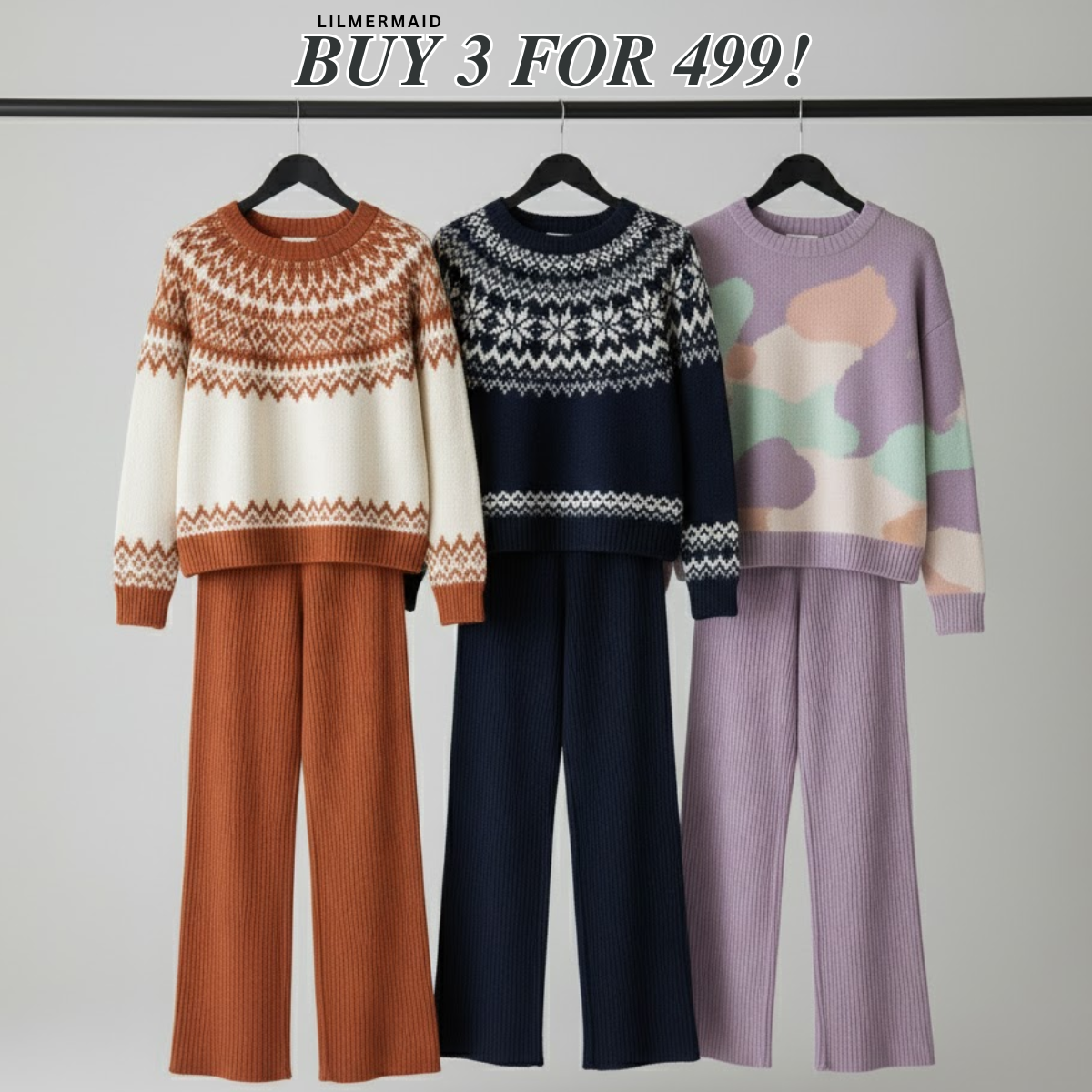 Trendy Women’s Winter Co-ord Set 3 Pack – Perfect Warmth & Style | CS-08