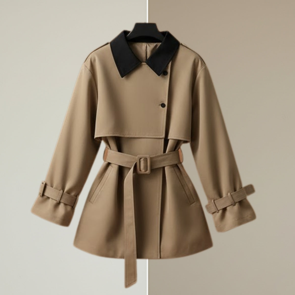 Women's Winter Trench Coat - Stylish & Warm |Warm-Beige | TC-07