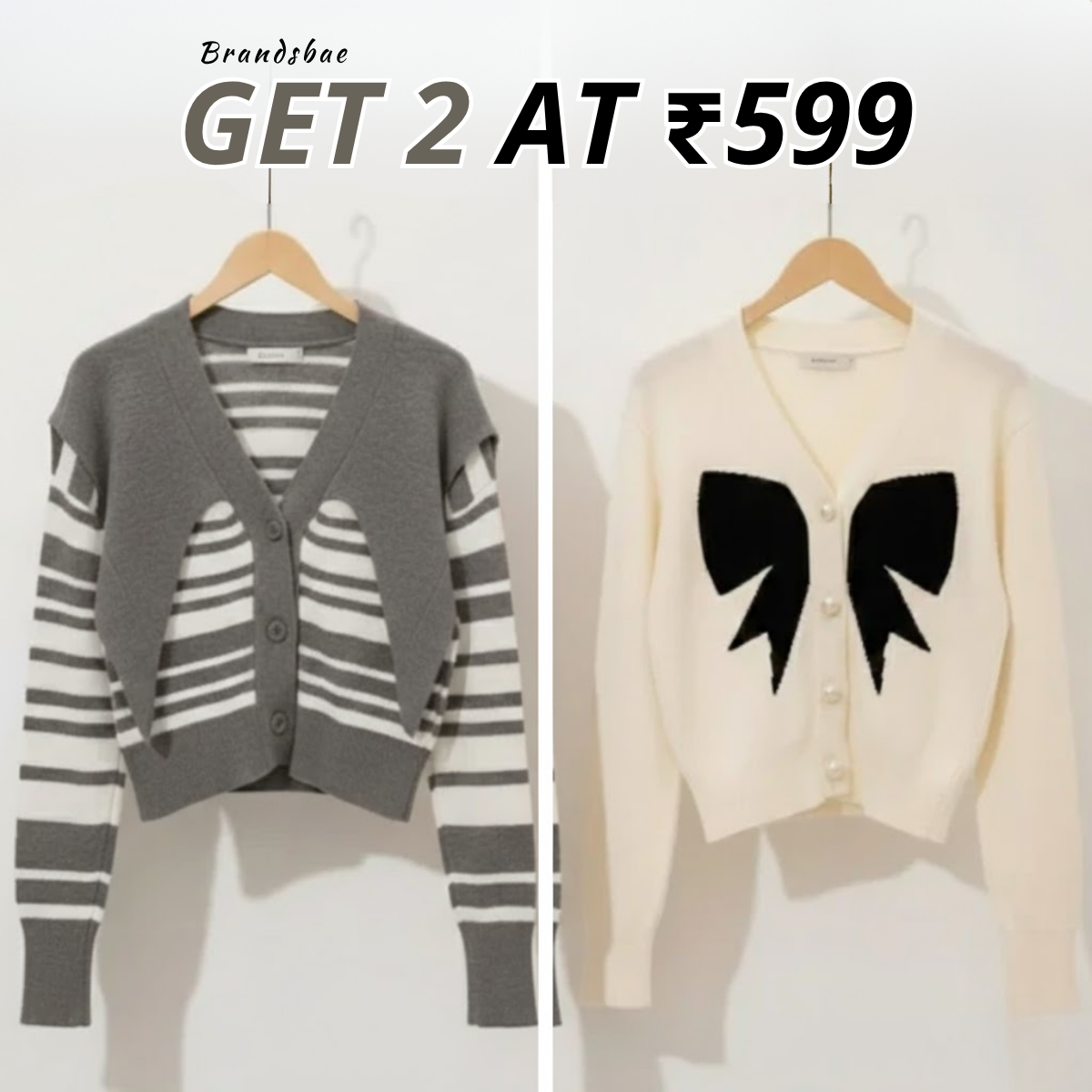 2 Pack Winter Cardigan Set – Lightweight & Warm |CR-16