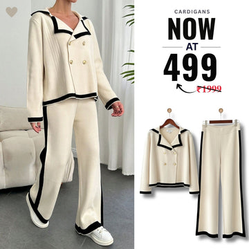 Winter Co-ord Sets for Women : Cozy Chic | Dark-Grey | WCS-07