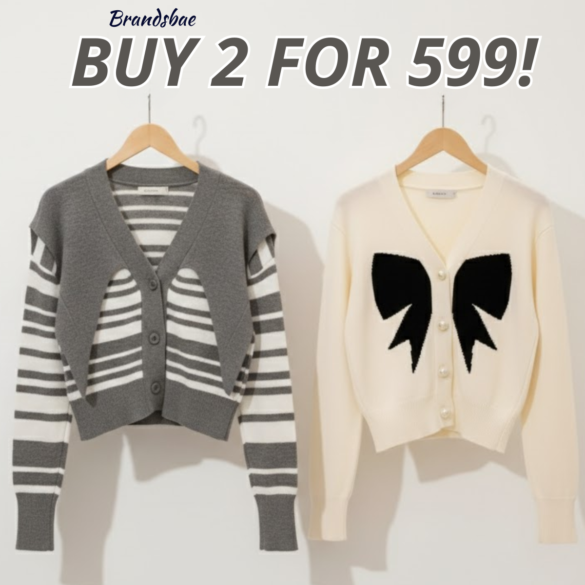 2 Pack Winter Cardigan Set – Lightweight & Warm |CR-16