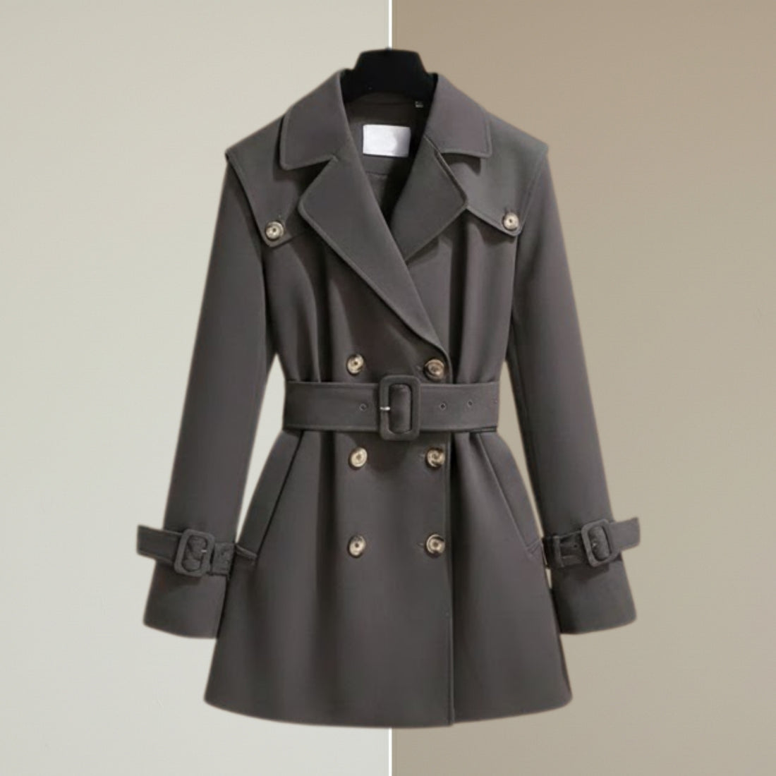 Women's Winter Trench Coat - Stylish & Warm |Gray | TC-08