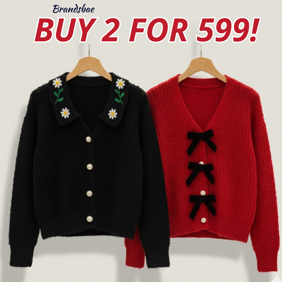 2 Pack Winter Cardigan Set – Lightweight & Warm |CR-17