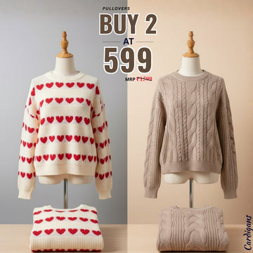 Pack of 2 Premium Pullover Sweaters - Comfortable & Trendy | PS-07