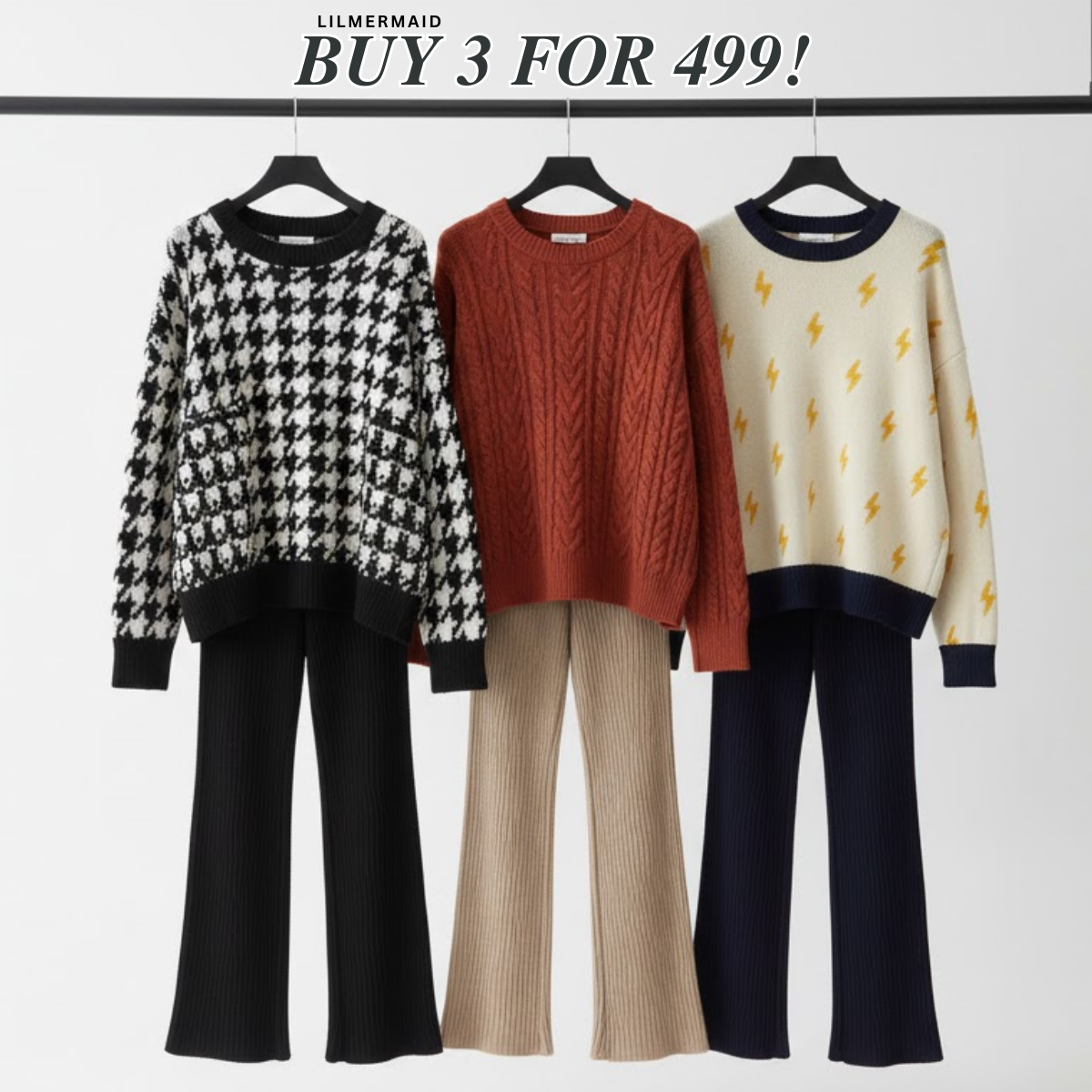 Trendy Women’s Winter Co-ord Set 3 Pack – Perfect Warmth & Style | CS-12