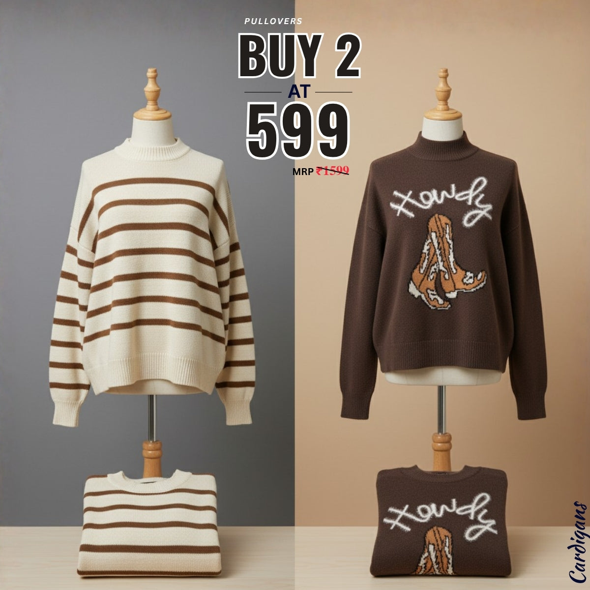 Pack of 2 Premium Pullover Sweaters - Comfortable & Trendy | PS-08