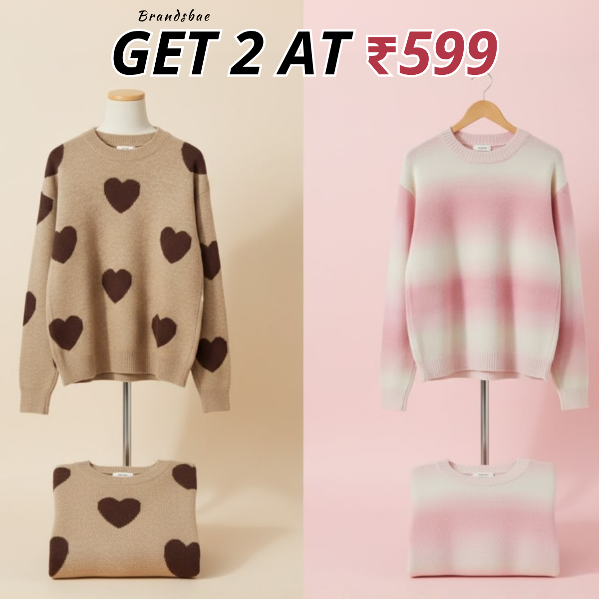 Women's Winter Sweater Duo – Warm, Stylish, and Soft Pullover Knit Set|SP-09