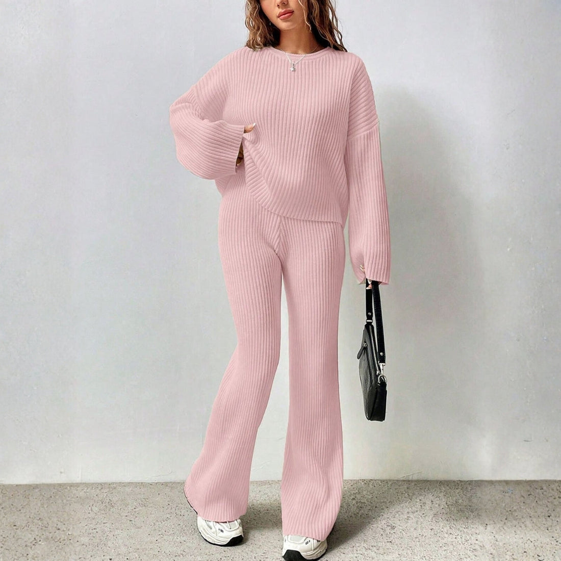 Winter Co-ord Sets for Women : Cozy Chic | Baby Pink | WCS-10