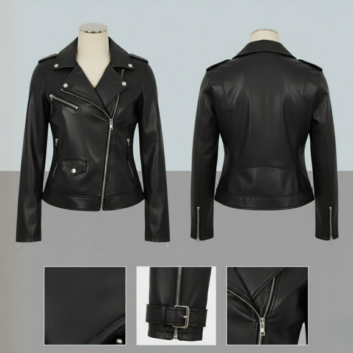 Luxe Zipper Jackets Collection | Black |  ZJ-11