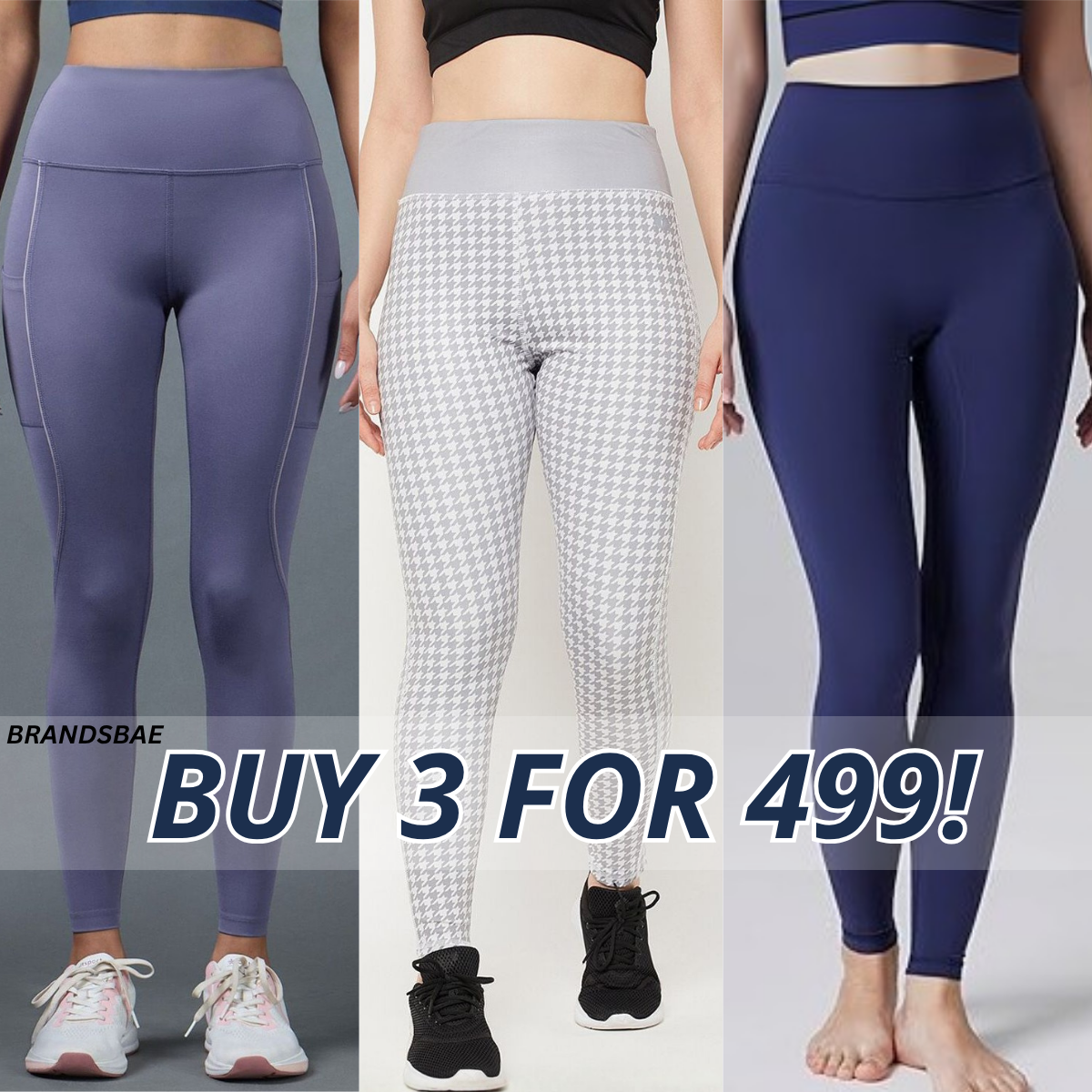 3-Pack Women's Leggings Combo - Comfortable & Stylish Bottoms | WL-03