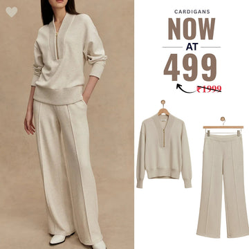 Winter Co-ord Sets for Women : Cozy Chic | Warm Beige | WCS-16