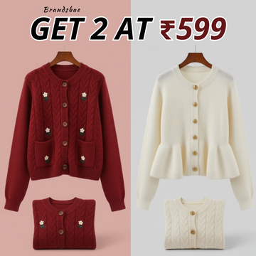 Winter Ready Combo Cardigan Duo | Lightweight Comfort |C0-02