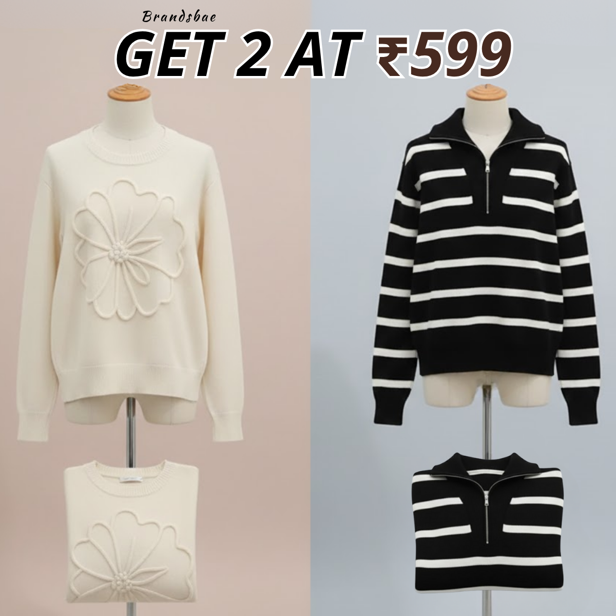 Women's Winter Sweater Duo – Warm, Stylish, and Soft Pullover Knit Set|SP-02