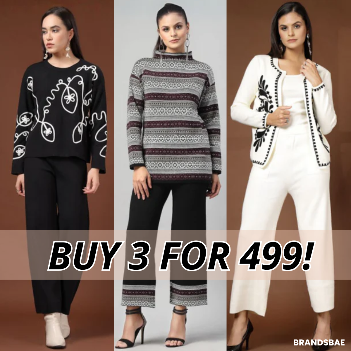 Winter Warmth Trio | Stylish 3-Piece Women’s Co-Ord Set | WC-09