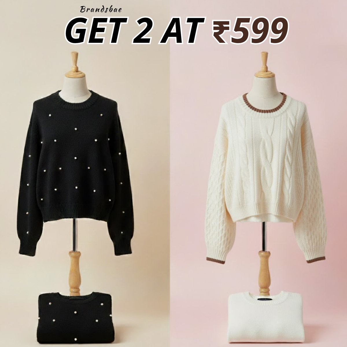 Women's Winter Sweater Duo – Warm, Stylish, and Soft Pullover Knit Set|SP-10