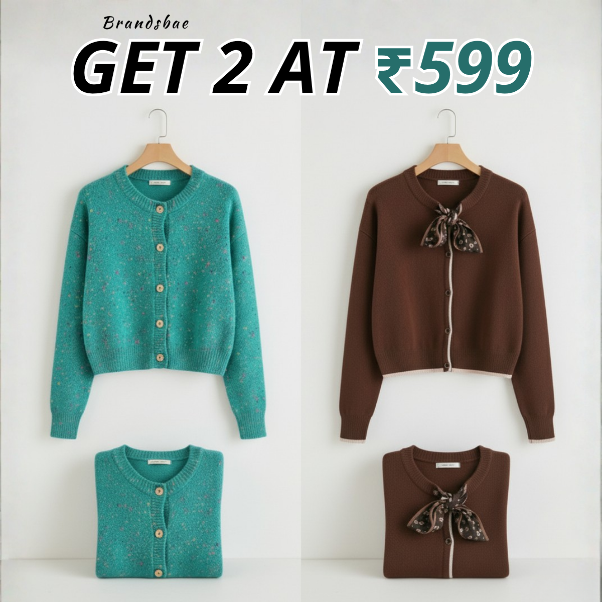 Winter Ready Combo Cardigan Duo | Lightweight Comfort |C0-06