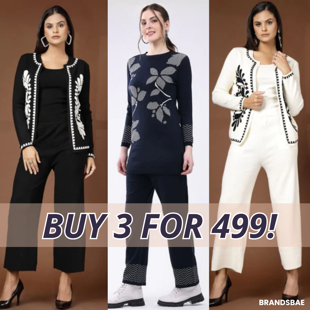 Winter Warmth Trio | Stylish 3-Piece Women’s Co-Ord Set | WC-08