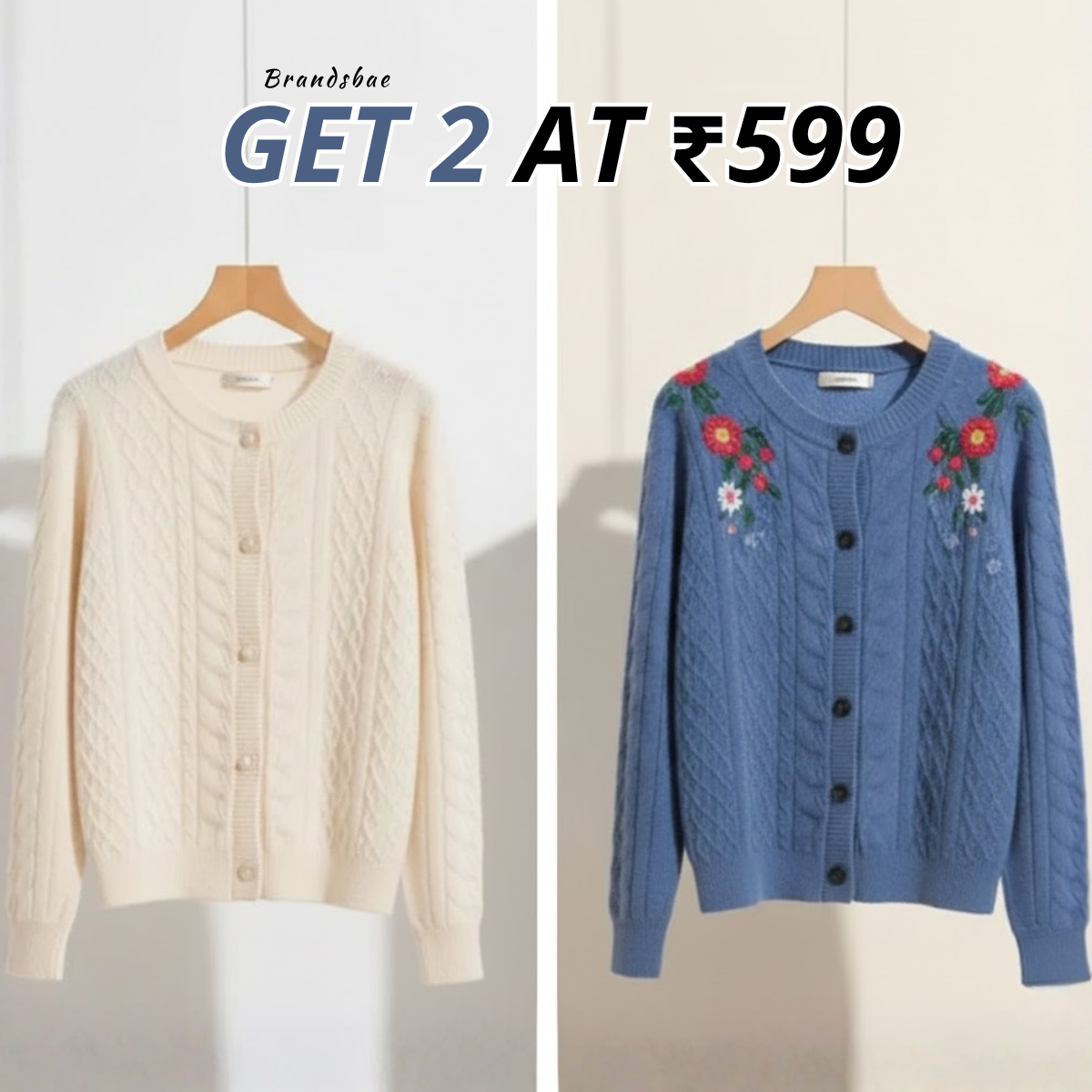 2 Pack Winter Cardigan Set – Lightweight & Warm |CR-10