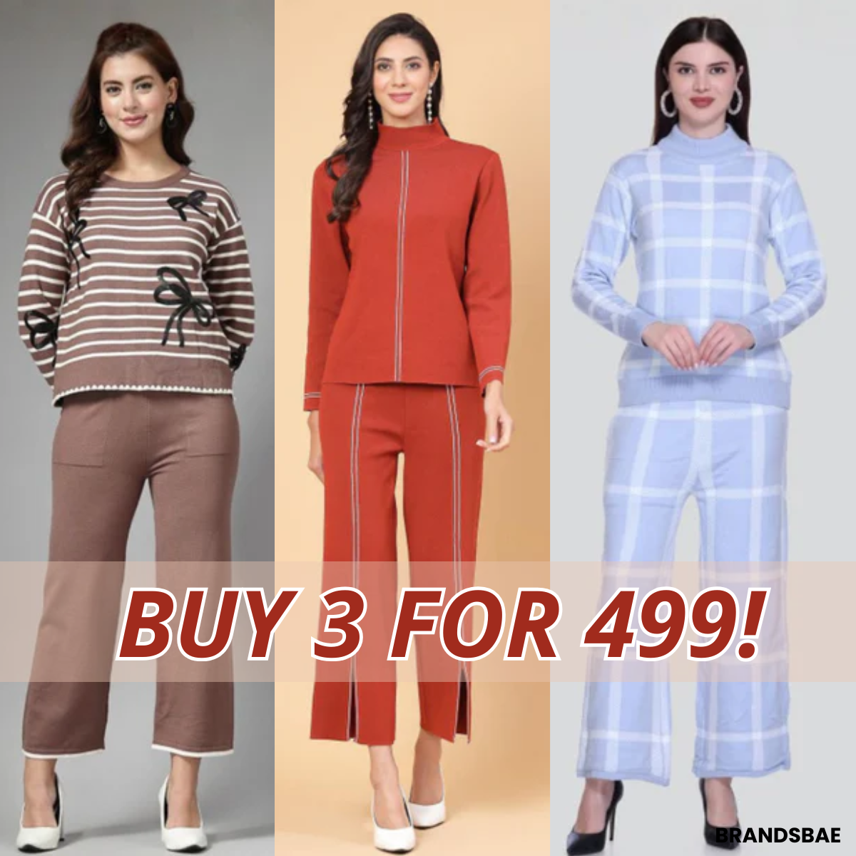 Winter Warmth Trio | Stylish 3-Piece Women’s Co-Ord Set | WC-07