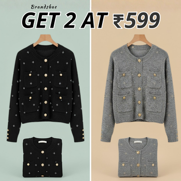 Combo Cardigans Pack of 2 - Double Warmth, One Price | Stylish & Cozy |C-05