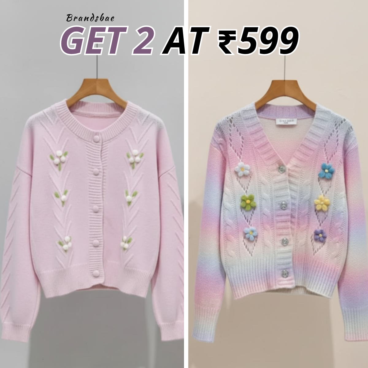 2 Pack Winter Cardigan Set – Lightweight & Warm |CR-03