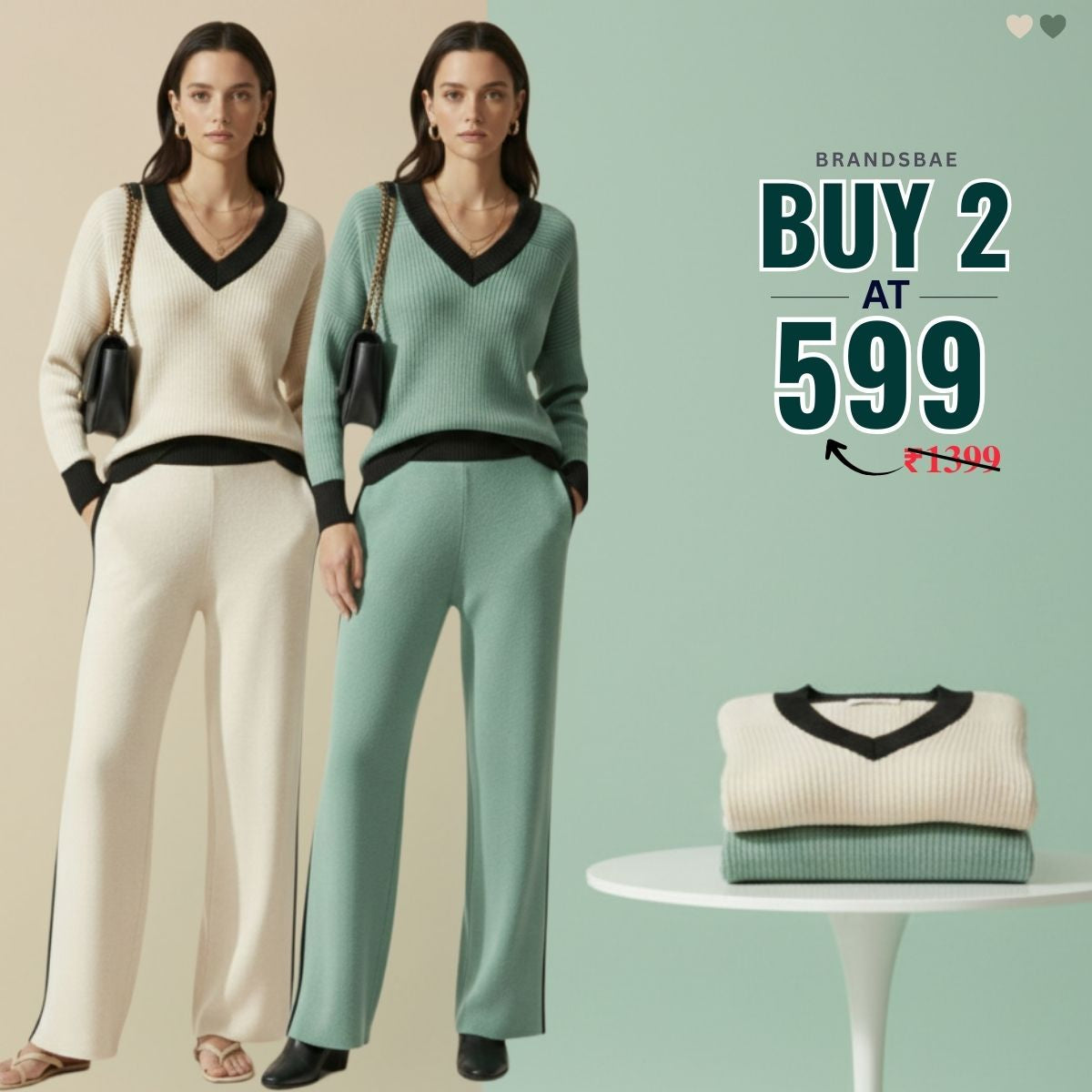 Pack of 2 Women’s Winter Co-ord Sets |CSW-07